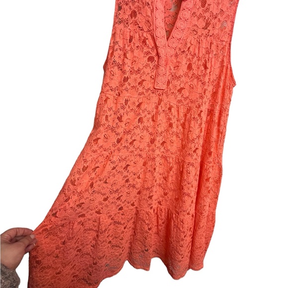 Sunny Studio - Paris - Peach ๐ Orange Lace Sundress. Size XL pit - pit 22โ - Picture 4 of 10